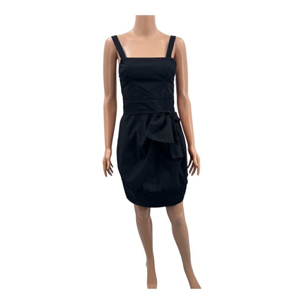 Marc by Marc Jacobs Black Cotton Bustier Top Bow Dress